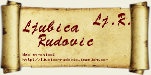 Ljubica Rudović vizit kartica